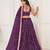 Women's Purple Net With sequins and thread embroidery Work Traditional Wedding Lehenga Choli