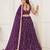 Women's Purple Net With sequins and thread embroidery Work Traditional Wedding Lehenga Choli