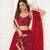 Red With sequins and thread embroidered Lehenga Choli
