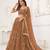 Dark Brown Net With sequins and thread embroidered  Lehenga Choli