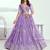 Eilara Women's Purple Embroidered Party Wear Lehenga Choli