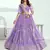 Women's Purple Embroidered Party Wear Lehenga Choli