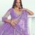 Eilara Women's Purple Embroidered Party Wear Lehenga Choli