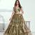 Olive Green Embroidered Party Wear Lehenga Choli