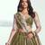 Olive Green Embroidered Party Wear Lehenga Choli