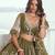 Olive Green Embroidered Party Wear Lehenga Choli