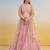 Baby Pink Thread Embroidery Net Lehenga Choli With Dupatta