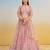 Baby Pink Thread Embroidery Net Lehenga Choli With Dupatta