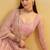 Baby Pink Thread Embroidery Net Lehenga Choli With Dupatta