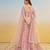 Baby Pink Thread Embroidery Net Lehenga Choli With Dupatta