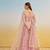 Baby Pink Thread Embroidery Net Lehenga Choli With Dupatta