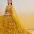 Mustard yellow net with sequin & thread embroidery Lehenga Choli