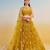Mustard yellow net with sequin & thread embroidery Lehenga Choli