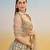Ivory net lehenga with sequins and thread embroidery work