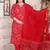Women's cotton febric hand block red bandhej printed straight kurti pant with dupatta set