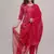 Women's cotton febric hand block rani pink bandhej printed straight kurti pant with dupatta set