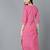 Women pink cotton leheriya embroidered straight kurta