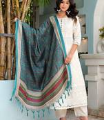 Premium quality beautiful pure cotton anarkali suit set with anrakha style