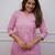 purple cotton chikankari angrakha style kurta and pant set