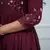 Brown elegant embroidered kurta set with floral dupatta