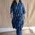 Floral printed indigo ajrakh block print pure cotton kurta