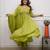 Green elegant embroidered kurta set with floral dupatta
