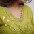 Green elegant embroidered kurta set with floral dupatta