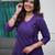 purple cotton chikankari angrakha style kurta and pant set