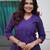 purple cotton chikankari angrakha style kurta and pant set