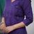 purple cotton chikankari angrakha style kurta and pant set