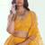 Yellow net lahenga with sequins and thread embroidered Lehenga Choli