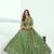 Pista green net lahenga with sequins and thread embroidered Lehenga Choli