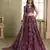 Deep Wine net lahenga choli with sequins and thread embroidered Lehenga Choli