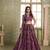 Deep Wine net lahenga choli with sequins and thread embroidered Lehenga Choli