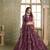 Deep Wine net lahenga choli with sequins and thread embroidered Lehenga Choli