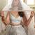 Light gray net lahenga choli with sequins and thread embroidered Lehenga Choli