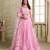 Pink net lahenga choli with sequins and thread embroidered Lehenga Choli
