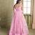 Pink net lahenga choli with sequins and thread embroidered Lehenga Choli