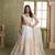 Off white net lahenga choli with sequins and thread embroidered  Lehenga Choli