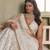 Off white net lahenga choli with sequins and thread embroidered  Lehenga Choli