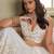 Off white net lahenga choli with sequins and thread embroidered  Lehenga Choli
