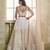 Off white net lahenga choli with sequins and thread embroidered  Lehenga Choli