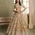 Beige net lahenga choli with sequins and thread embroidered  Lehenga Choli