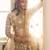 Beige net lahenga choli with sequins and thread embroidered  Lehenga Choli