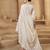 Women's Impressive Off White Thread Work Cotton Straight Suit With Dupatta