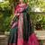 Green patola silk blend saree with zari woven work and fancy tassel pallu