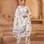 Women's Mesmerizing Off White Cotton Embroidered Festival Wear Pant Suit