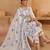 Women's Mesmerizing Off White Cotton Embroidered Festival Wear Pant Suit