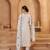 Women's Mesmerizing Off White Cotton Embroidered Festival Wear Pant Suit