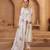 Women's Precious Off White Mirror Work Cotton Straight Suit With Dupatta